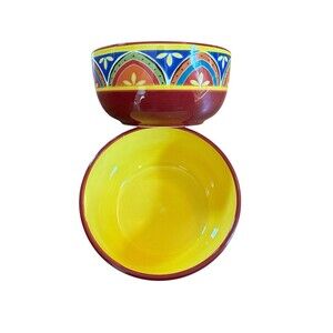 PIER 1 MEXICALI Soup Bowls 6” Set of 2 - Discontinued